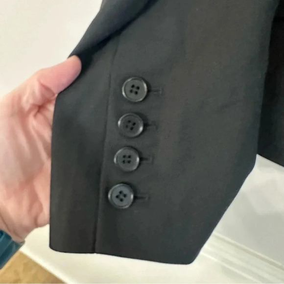 Theory Women's Long Sleeve Black Wool Blazer Jacket Size 12 GUC - Picture 5 of 8